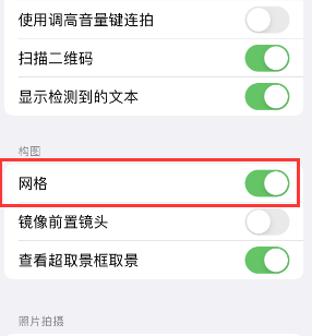 定兴苹果手机维修网点分享iPhone如何开启九宫格构图功能 