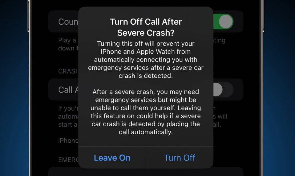 定兴苹果14维修分享 iPhone 14 和 Apple Watch 上关闭崩溃检测 