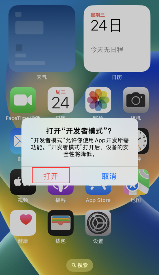 定兴苹果手机维修分享如何打开开发者模式 
