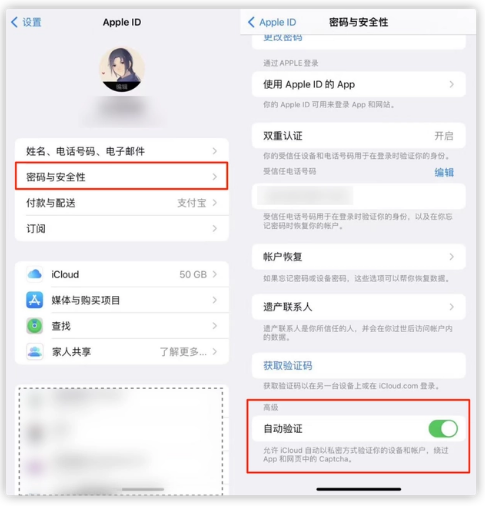 定兴苹果手机维修分享iOS 16 自动验证功能开启方法 